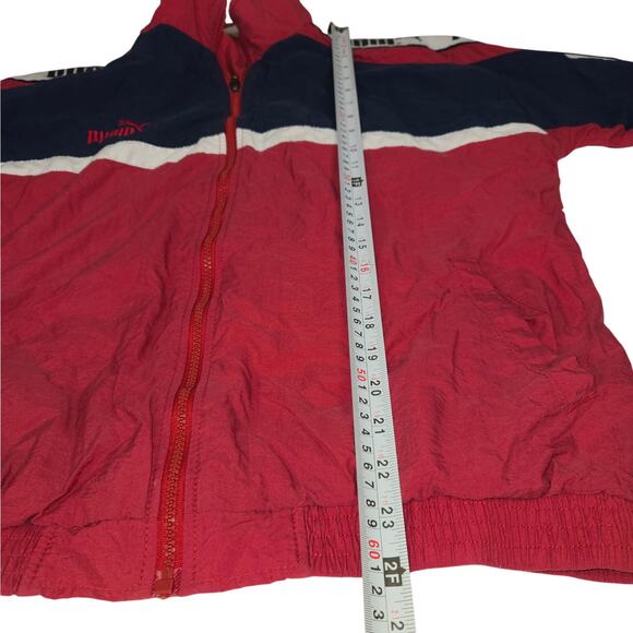 Vintage Puma Mens Medium Tracksuit Jacket Coat Nylon Soccer Spellout Patriotic. - Picture 10 of 15